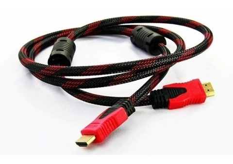 CABLE HDMI MALLADO ROJO Y NEGRO 1.5 TMS